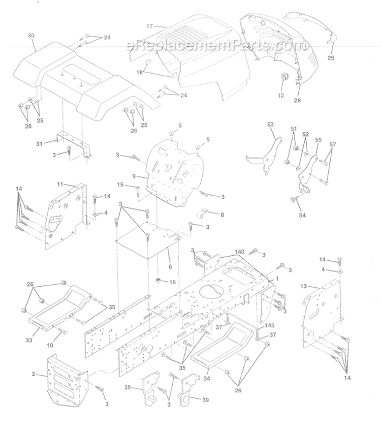 Page B Diagram and Parts List for WET12538A  Weed Eater Lawn Tractor